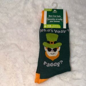 Green and Orange St. Patrick's Day Socks